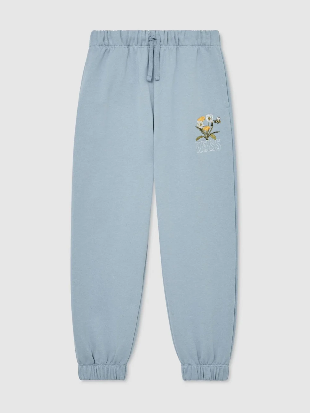 Reiss Pale Blue 13-14 yrs Cotton Dandelion Logo Cuffed Joggers,