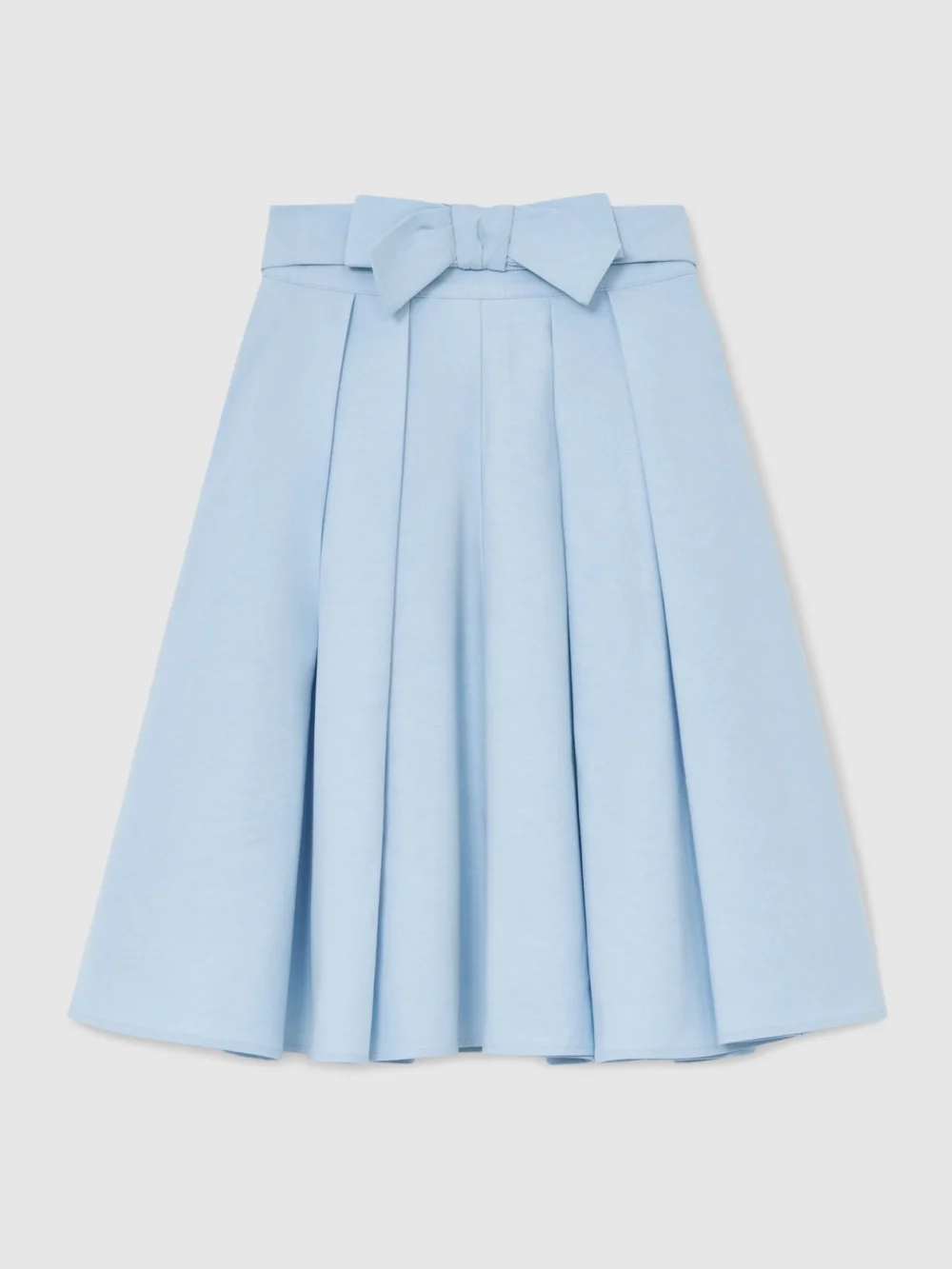 Reiss Pale Blue 3-9 yrs Bow-detail Pleated Midi Skirt, view 6