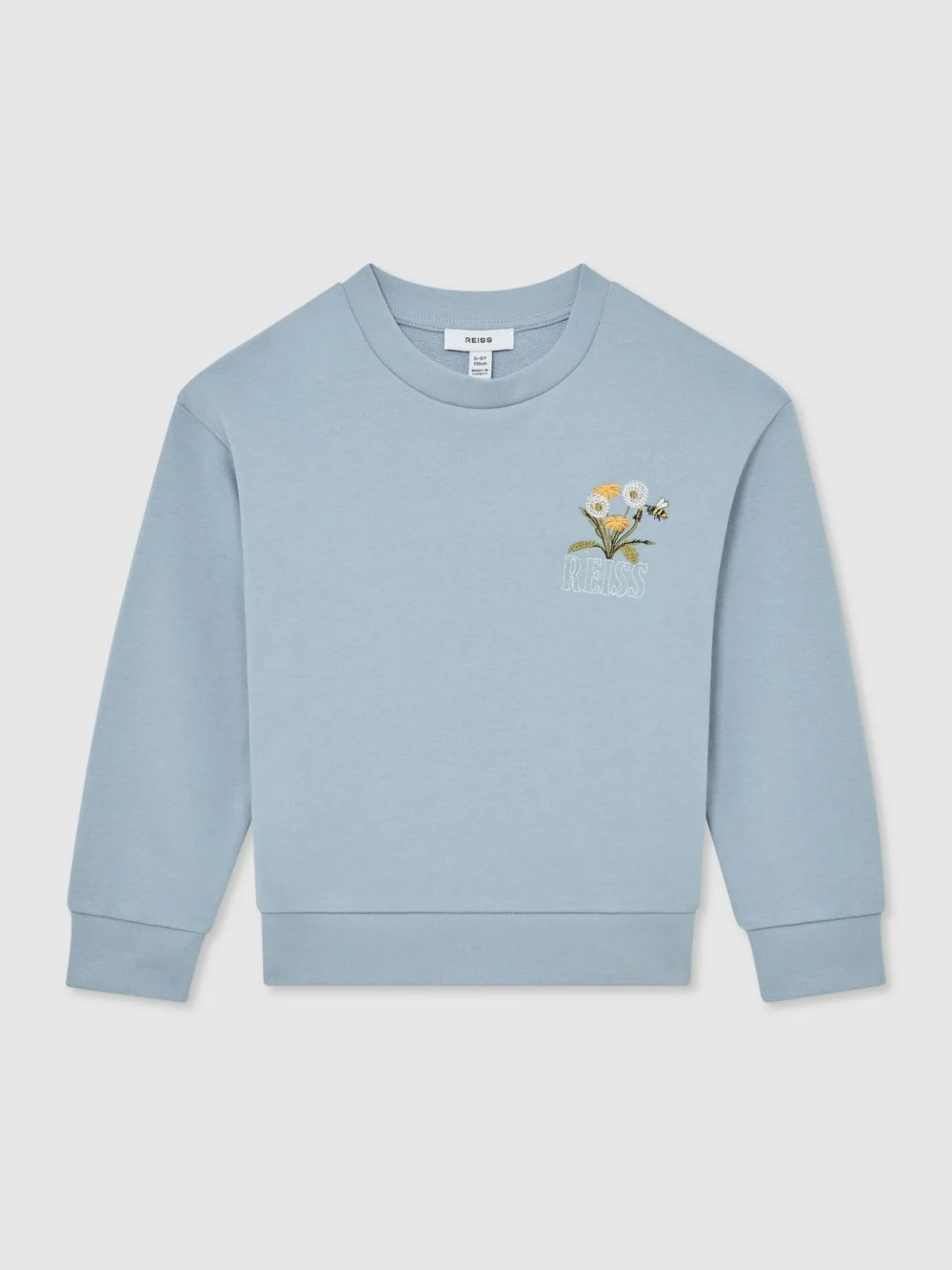Reiss Pale Blue 3-9 yrs Cotton Dandelion Logo Sweatshirt, view 2