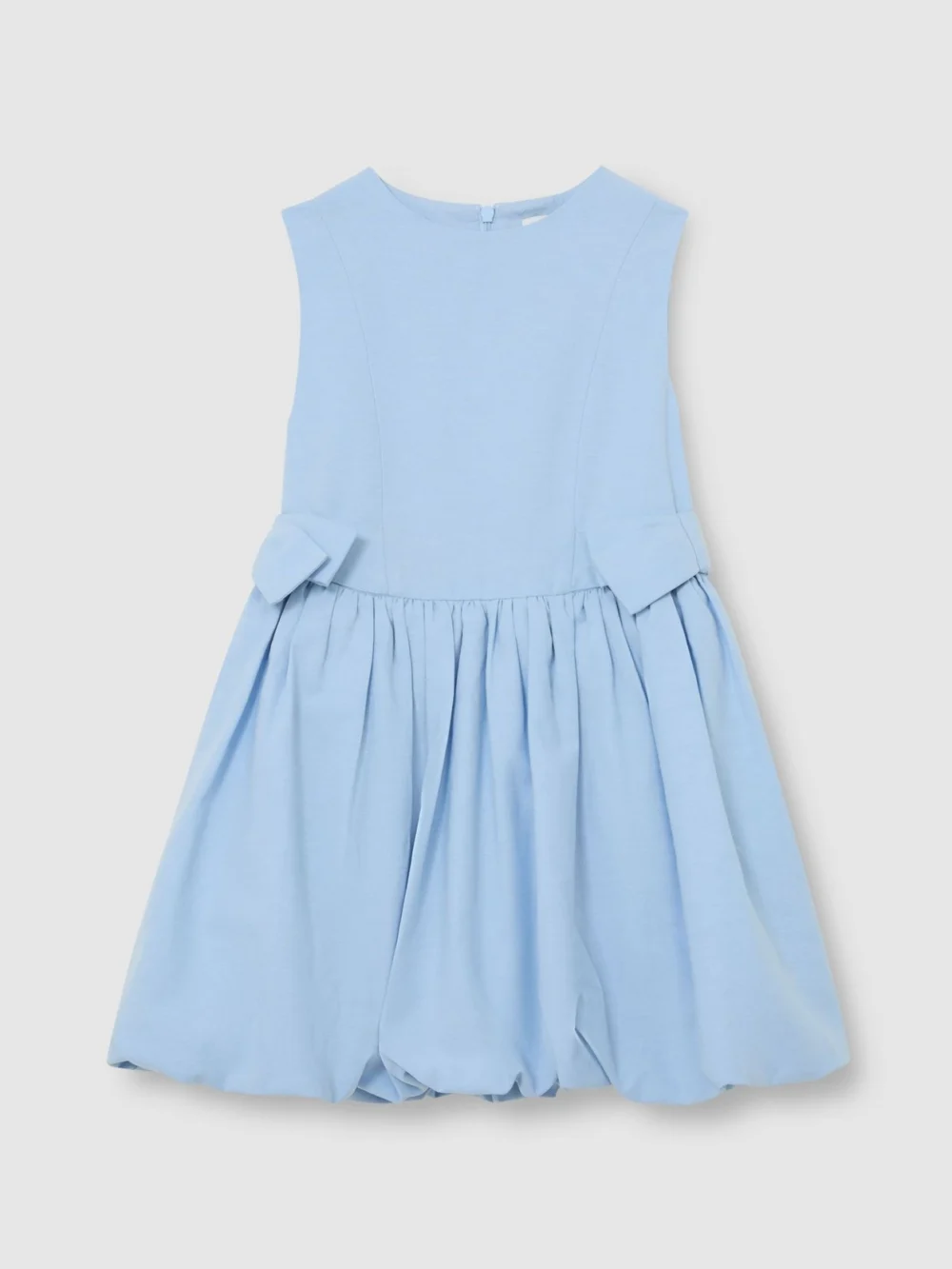 Reiss Pale Blue 3-9 yrs Puffball Bow-detail Sleeveless Dress, view 5