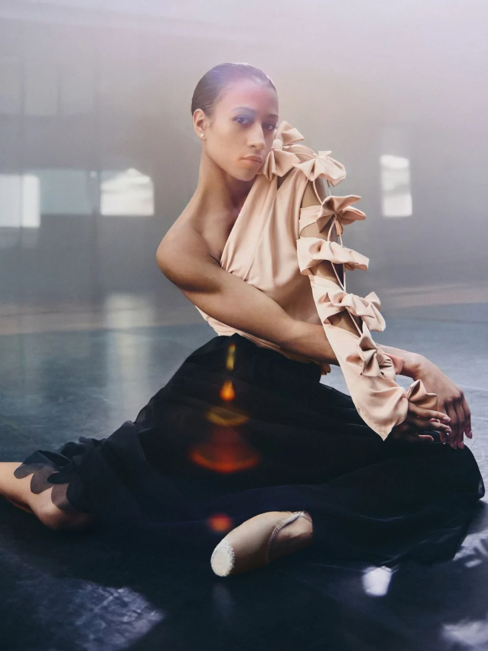 Reiss Pale Pink | Royal Ballet Bow-sleeve Top