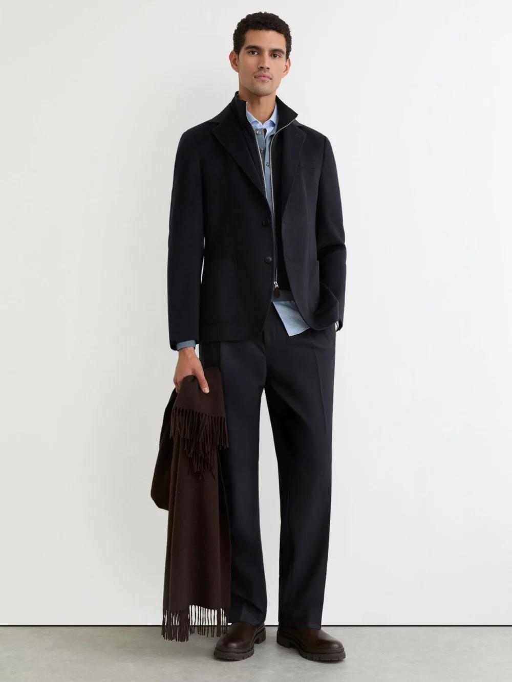 Reiss Patch Blazer Plain, view 3
