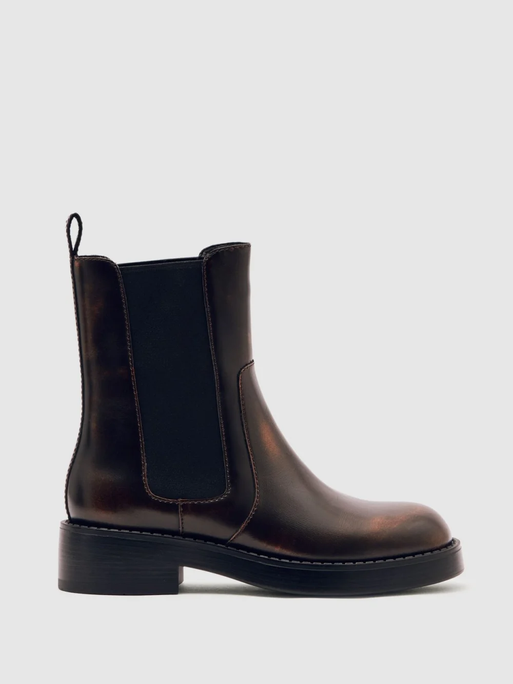 Reiss Phoebe Women's Brown Leather Chelsea Boots