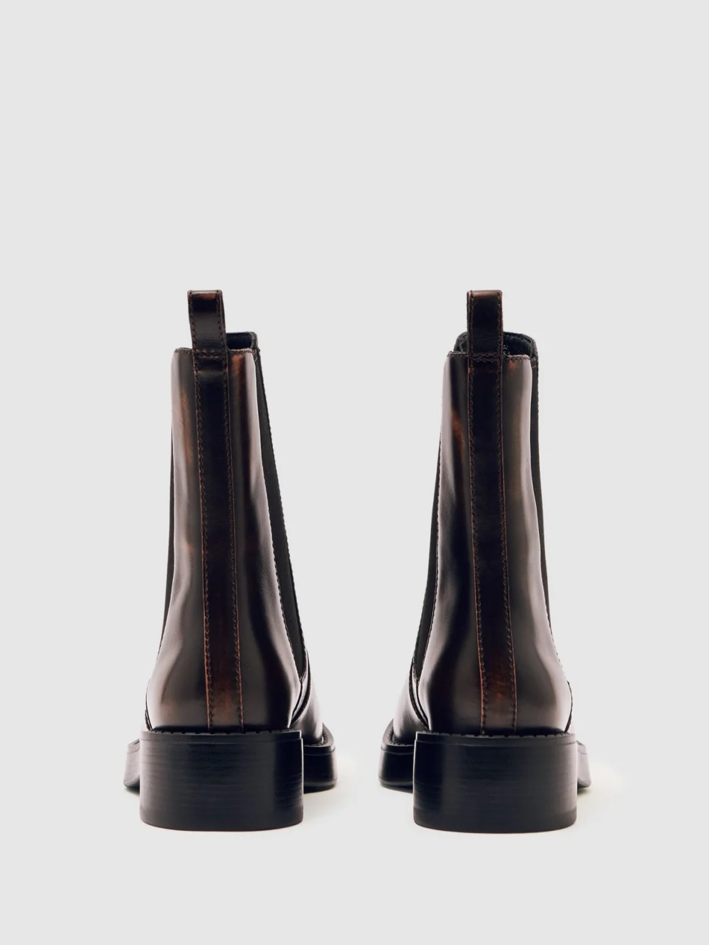 Reiss Phoebe Women's Brown Leather Chelsea Boots, view 4