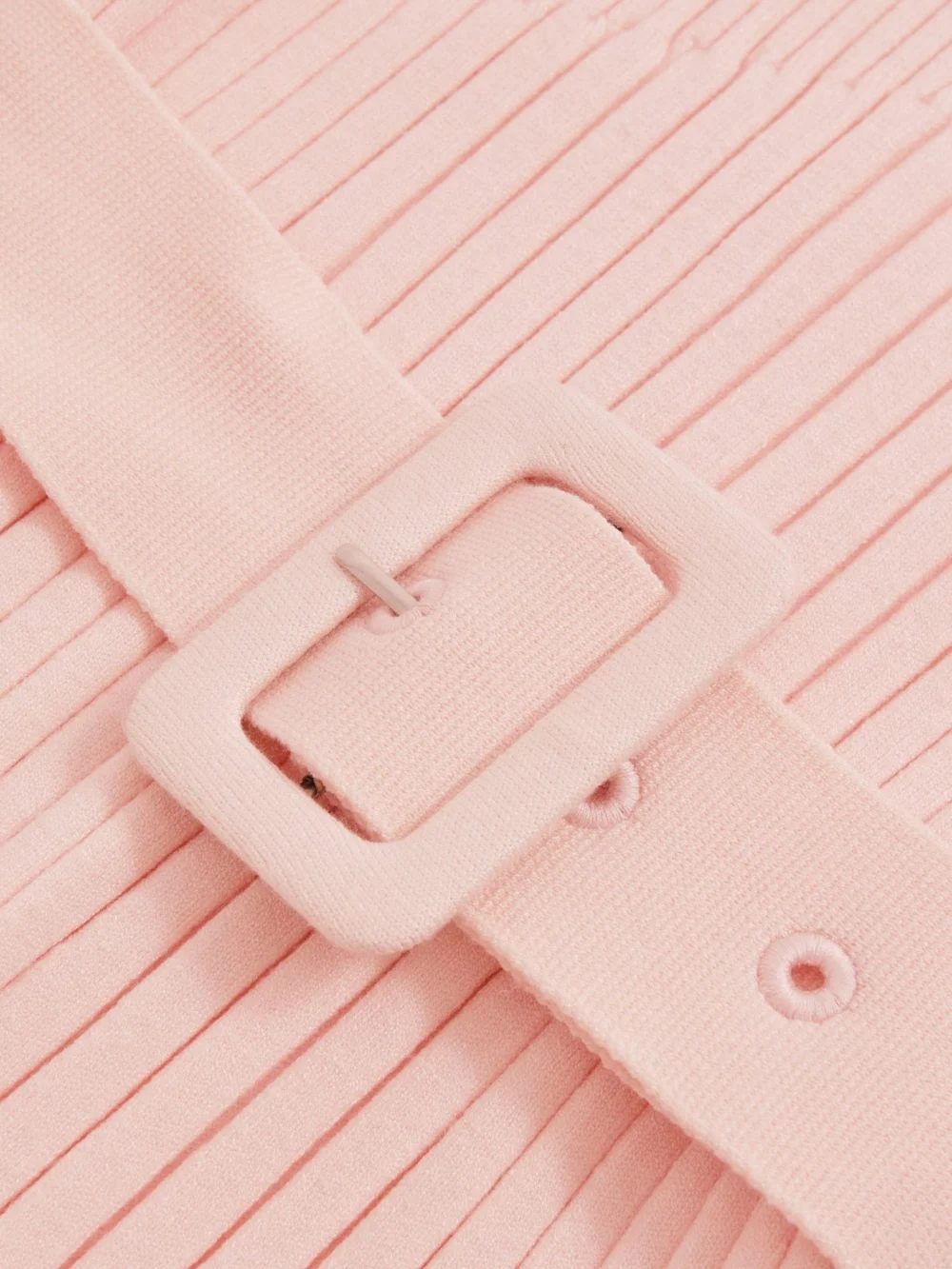 Reiss Pink 13-14 yrs Rib-knit Roll-neck Belted Dress,, view 4