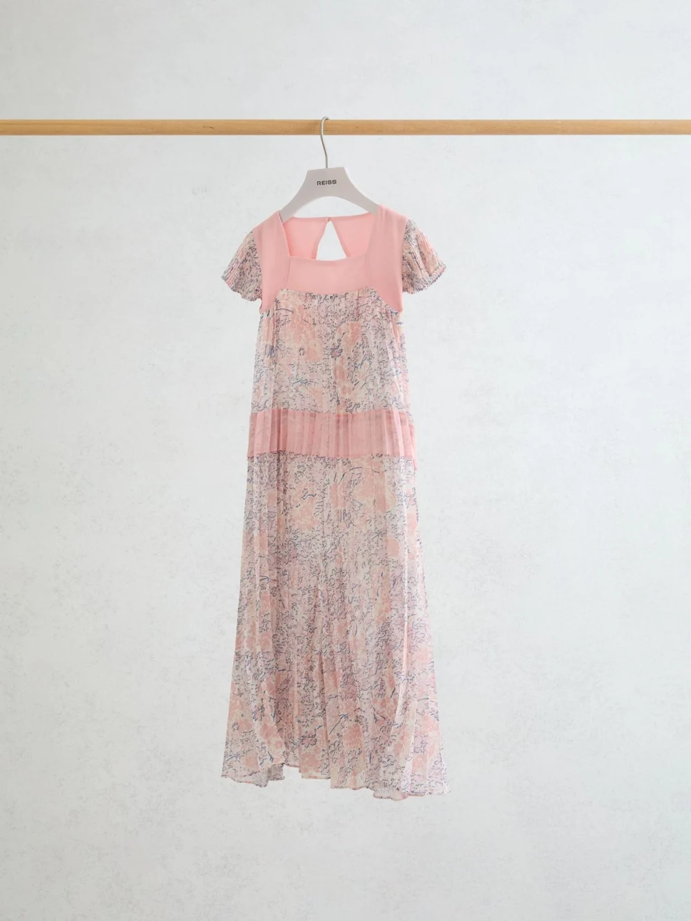 Reiss Pink 9-13 yrs Floral-print Pleated Jumpsuit