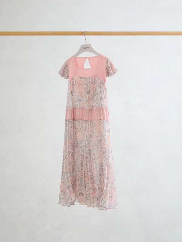 Reiss Pink 9-13 yrs Floral-print Pleated Jumpsuit