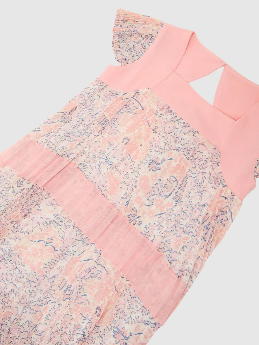 Reiss Pink 9-13 yrs Floral-print Pleated Jumpsuit, view 4