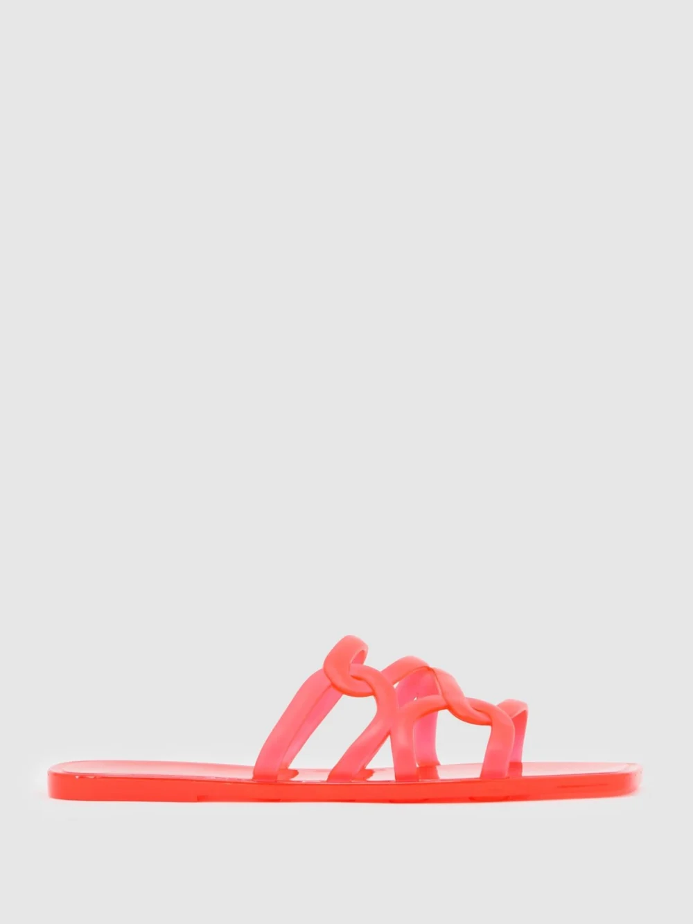 Reiss Pink Interlocking Jelly Slide Sandals