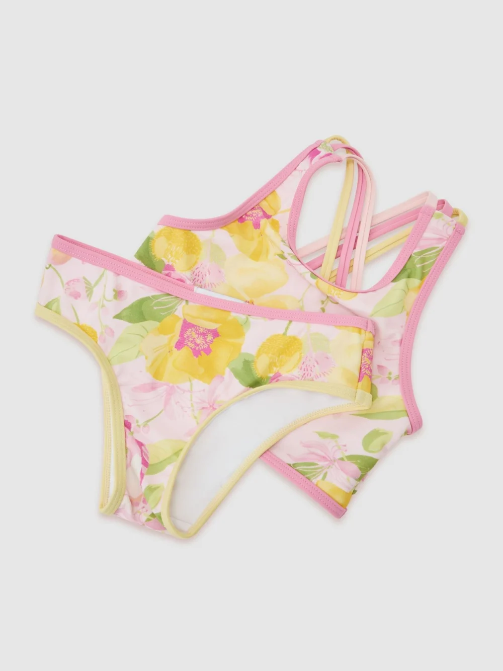 Reiss Pink Print 3-9 yrs Floral-print Bikini Set, view 3