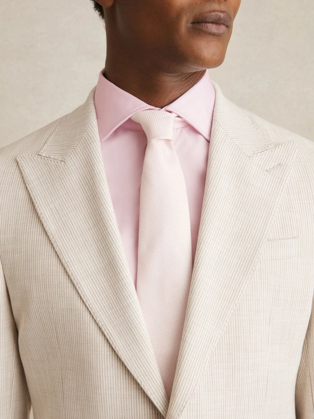 Reiss Pink Remote Fit Cotton-satin Cutaway-collar Shirt, view 4