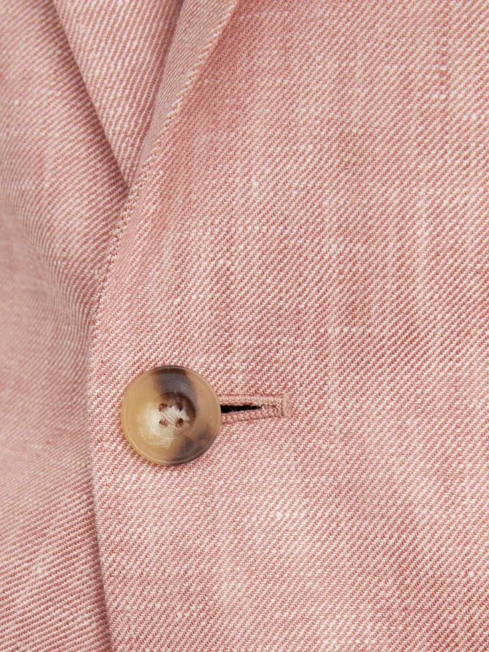 Reiss Plum Pink Tailored Fit Linen-twill Single-breasted Blazer Tailored-fit, view 3