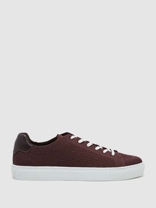 Reiss Plum Purple Finleyted Low-top Trainers