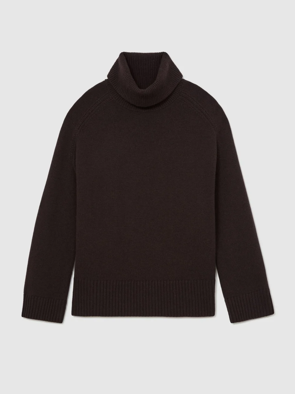 Reiss Plum Purple Petite Wool-cashmere Roll-neck Jumper, view 2