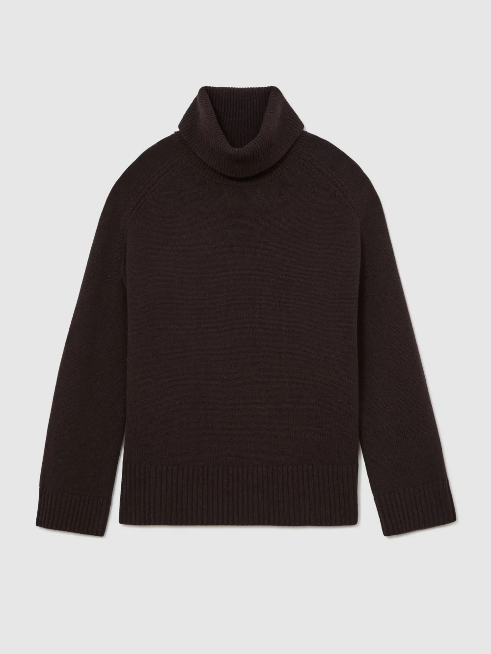 Reiss Plum Purple Petite Wool-cashmere Roll-neck Jumper, view 6