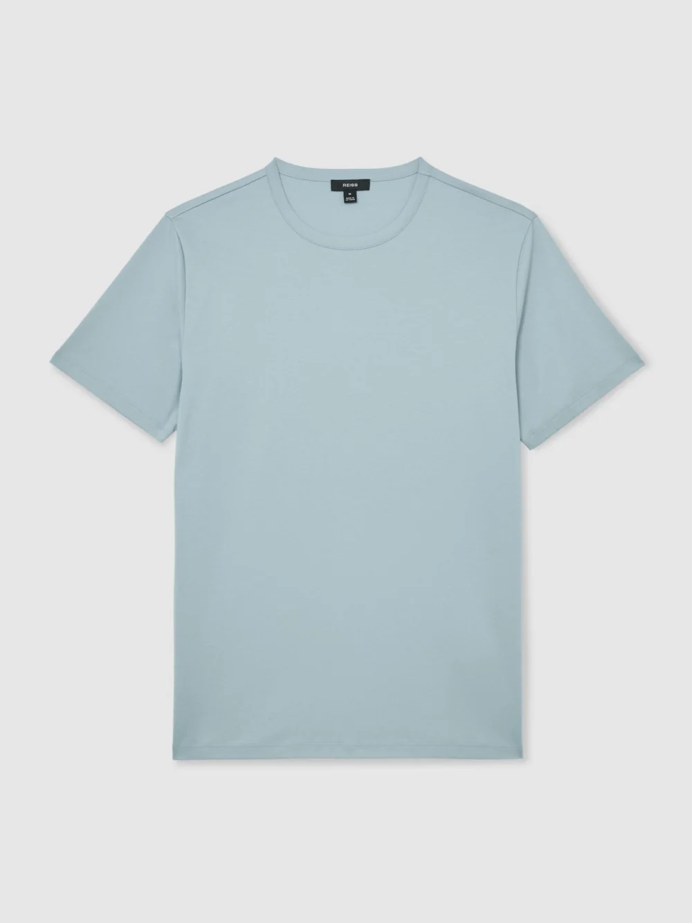 Reiss Powder Blue Air-water Cotton Tailored-fit T-shirt, view 2