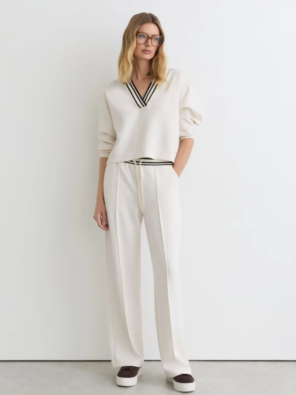 Reiss Premium Interlock Stripe-waist Joggers