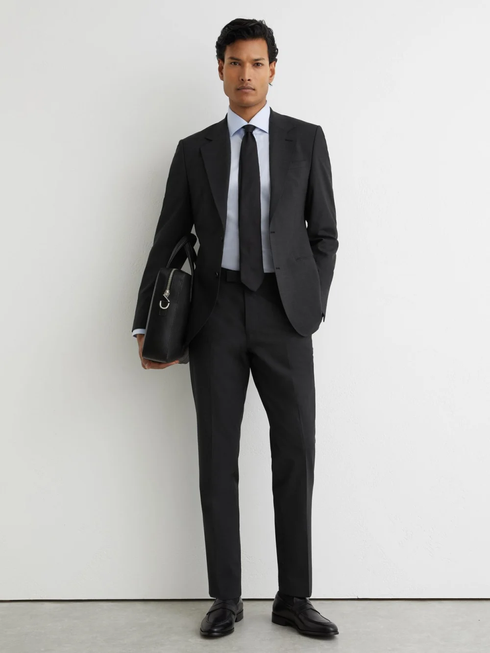 Reiss Promise Grey Tailored Fit Wool-blend Single-breasted Suit Blazer Tailored-fit, 42, view 4