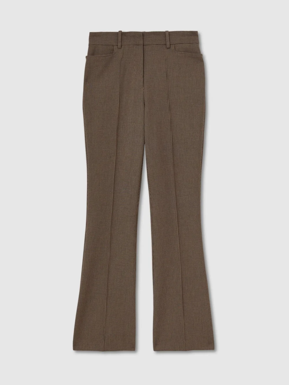 Reiss Puppytooth Petite Flared Suit Trousers, view 6