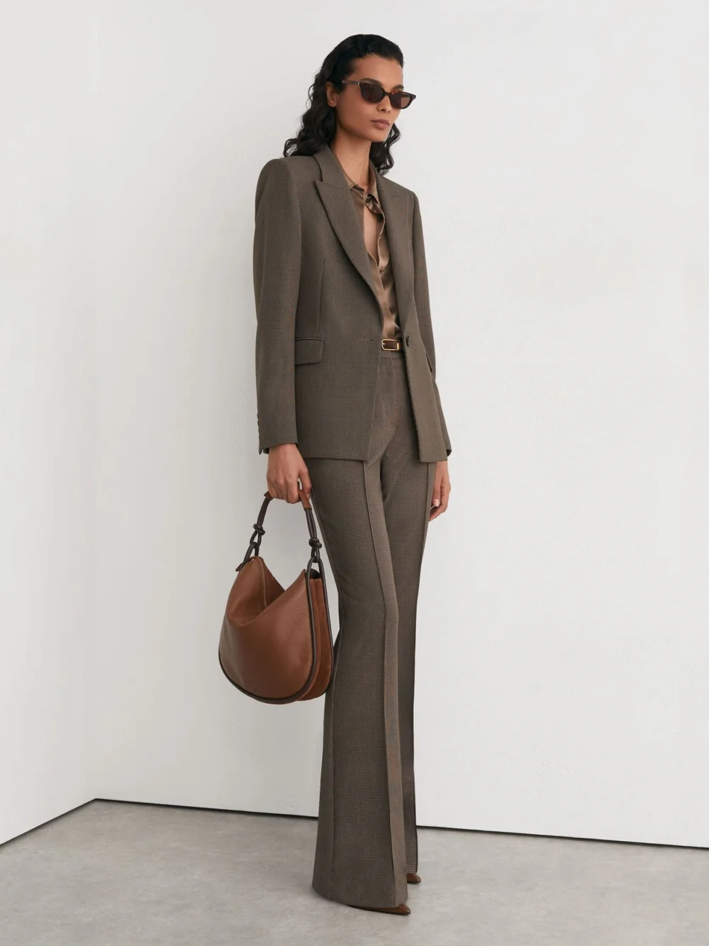 Reiss Puppytooth Petite Tailored Single Breasted Suit Blazer, view 5