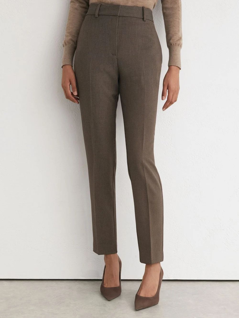 Reiss Puppytooth Slim-fit Suit Trousers, view 3