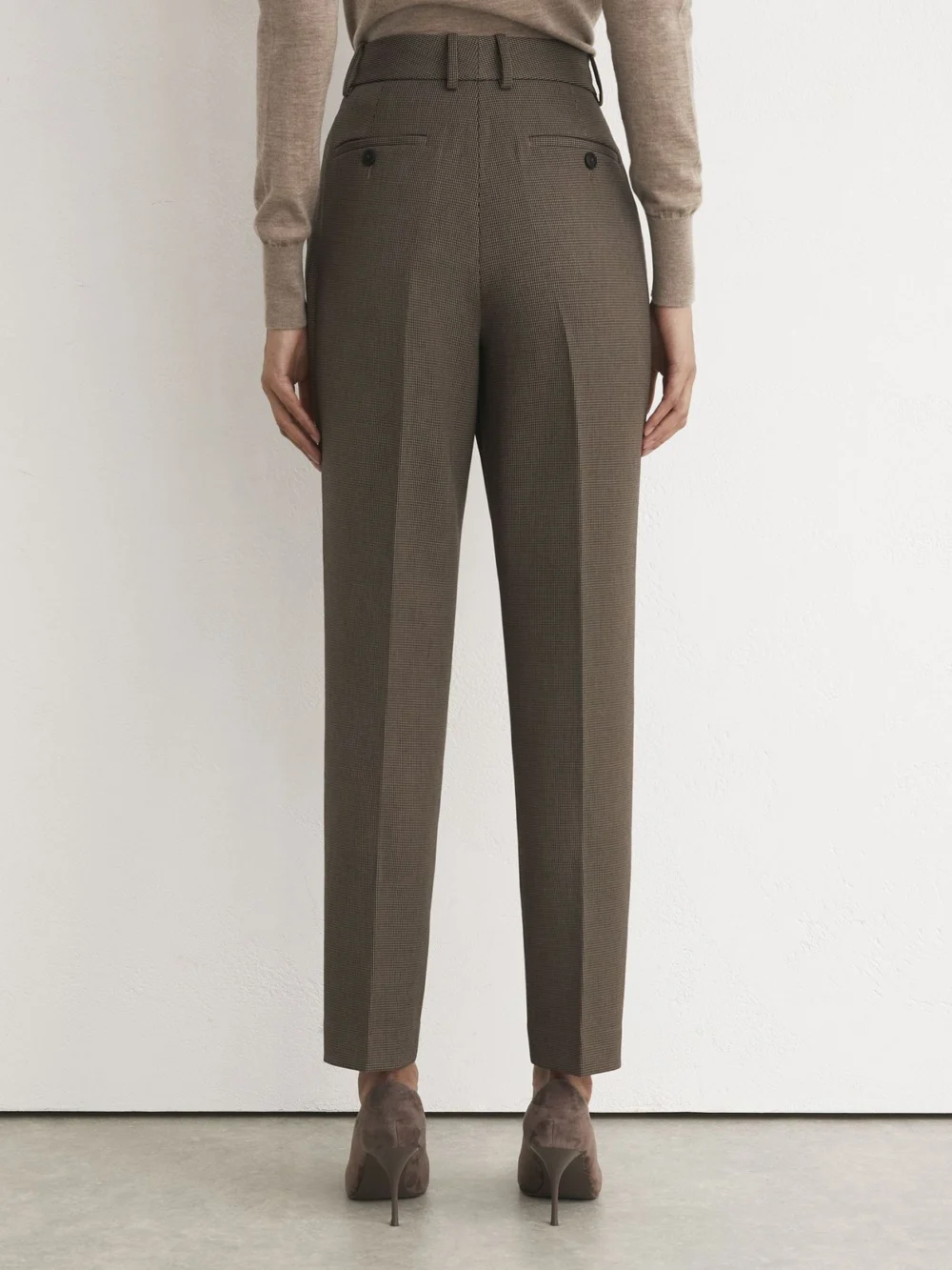 Reiss Puppytooth Slim-fit Suit Trousers, view 4