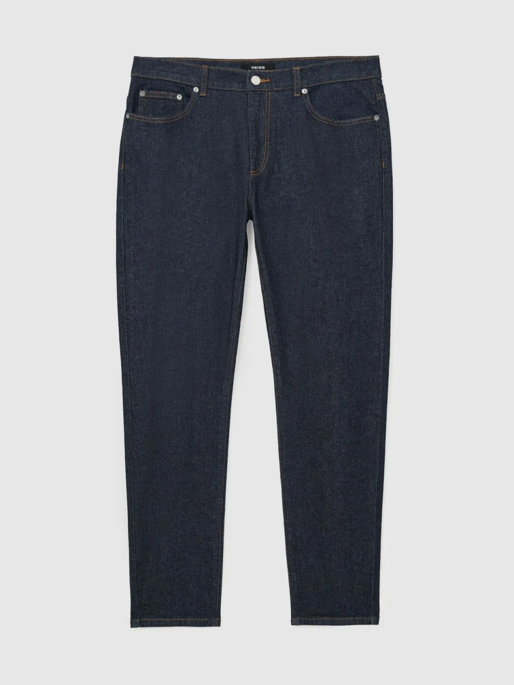 Reiss Raw Indigo Cotton-blend Slim-fit Jeans, view 2