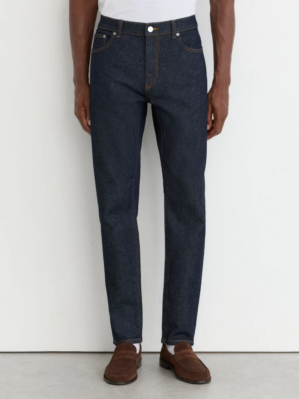 Reiss Raw Indigo Cotton-blend Slim-fit Jeans, view 3