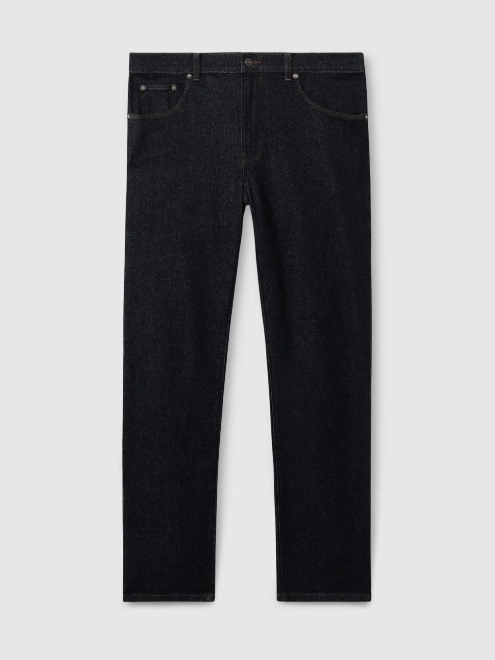 Reiss Raw Indigo Straight-leg Jeans, view 2
