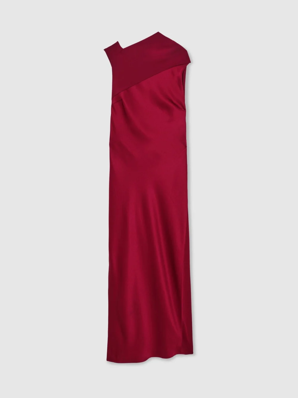 Reiss Red Draped Open-Back Dress, view 6