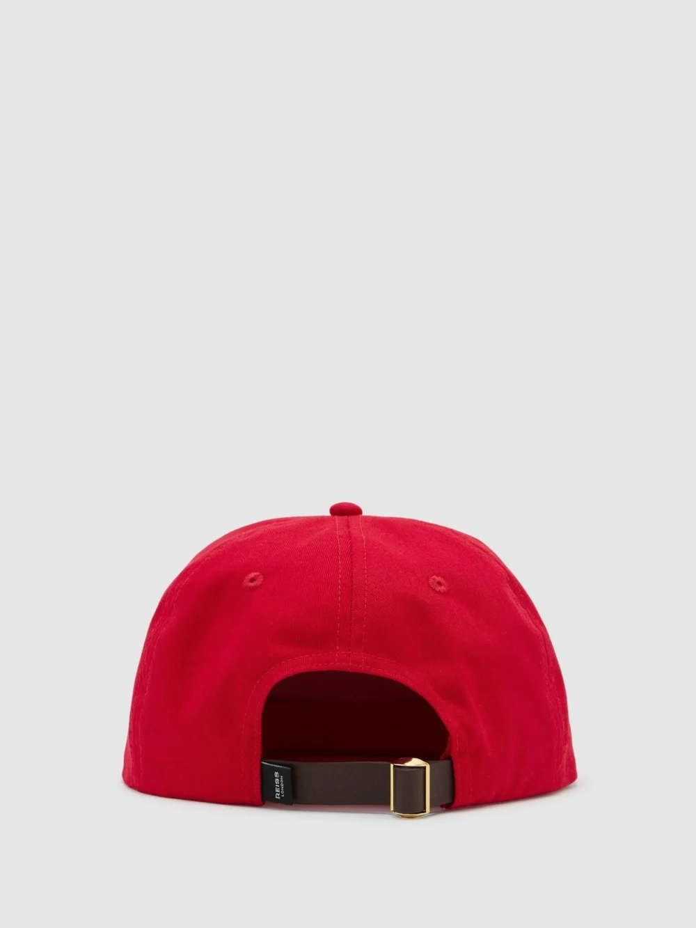 Reiss Red Monogram Cotton Trucker Cap,, view 4