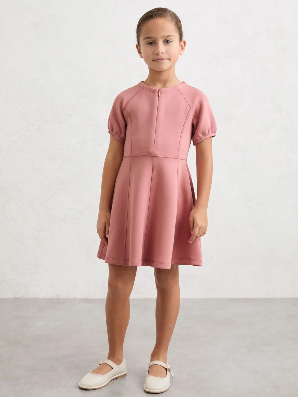 Reiss Rose 9-13 yrs Premium Interlock-jersey Dress, view 3