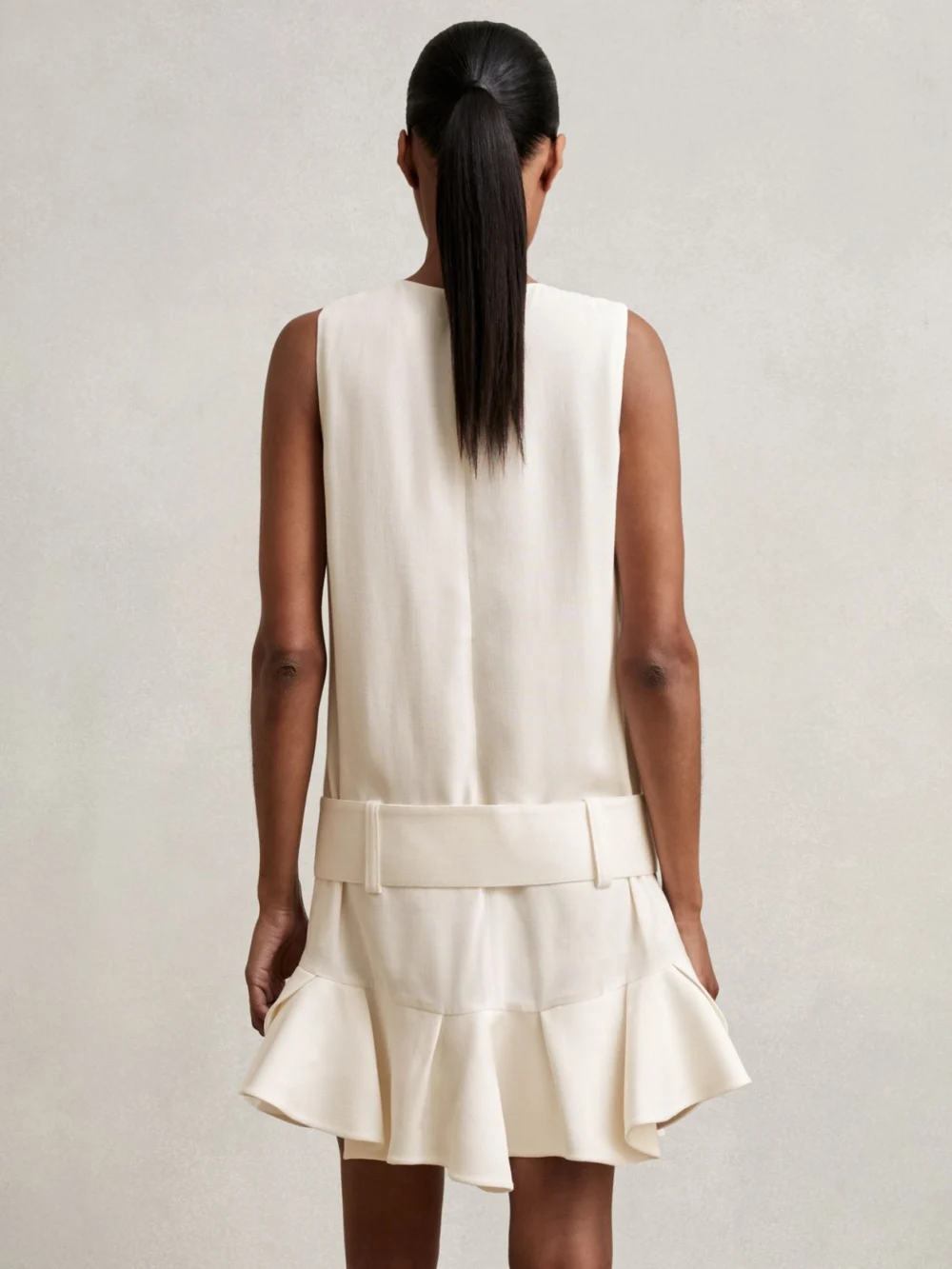 Reiss Ruffle Hem Belted Mini Dress, view 4
