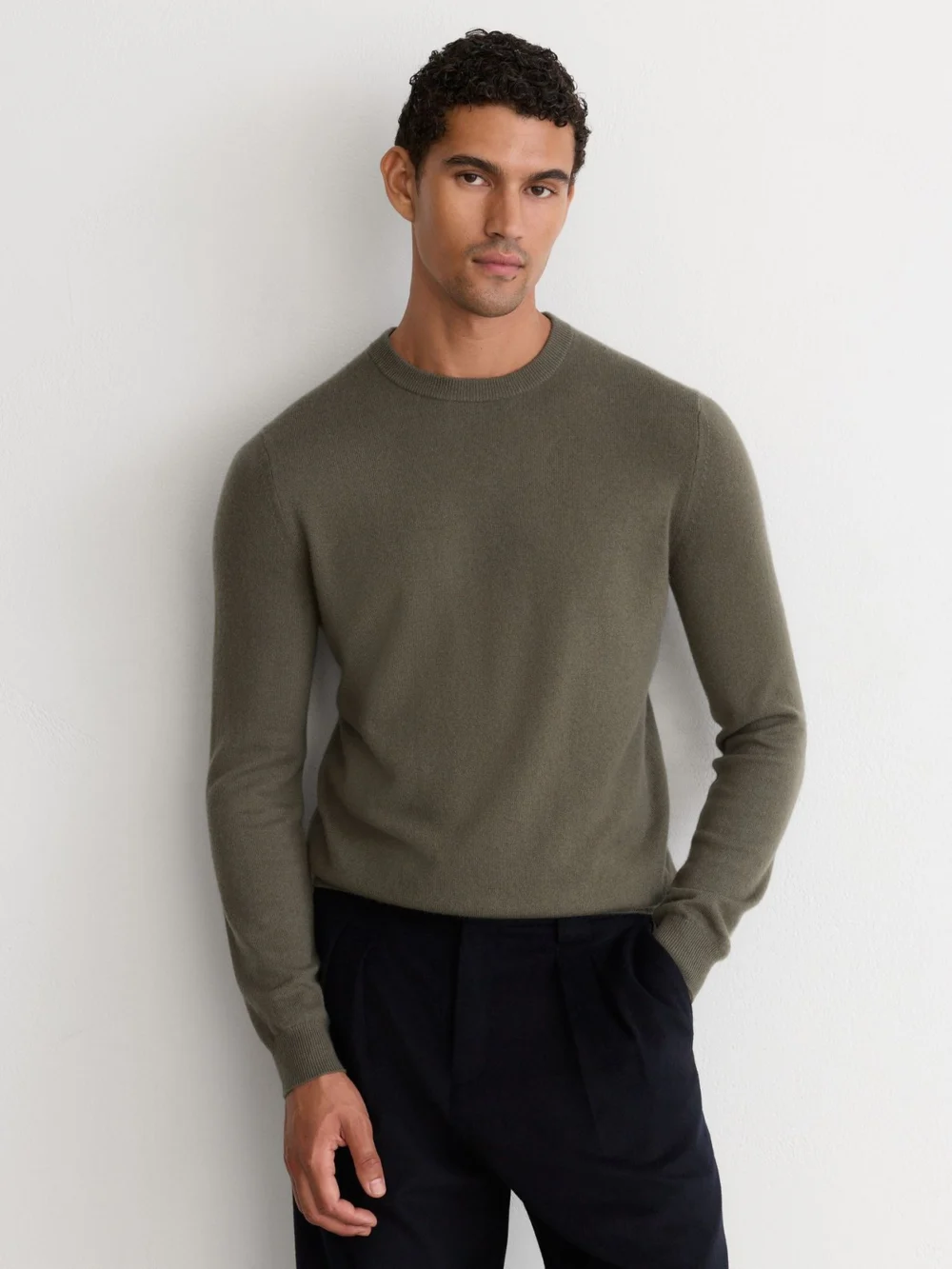 Reiss Sable Green Jumper, view 3