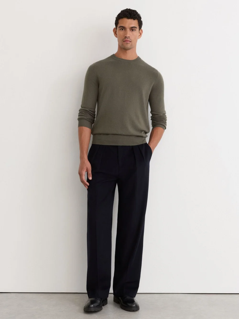 Reiss Sable Green Jumper, view 4