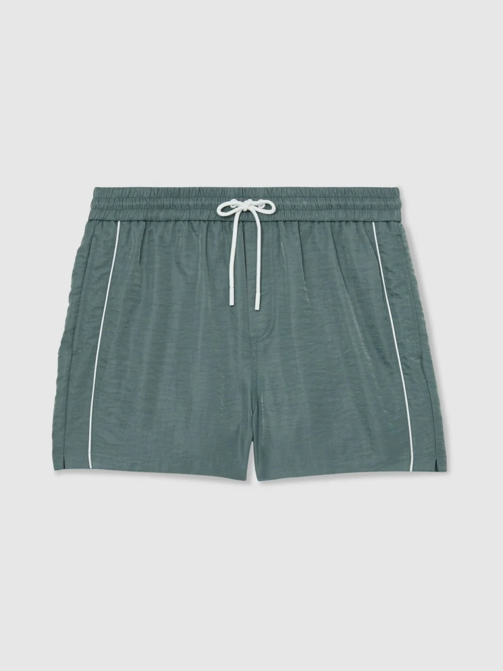 Reiss Sage Green Piped Drawstring Swim Shorts, view 2