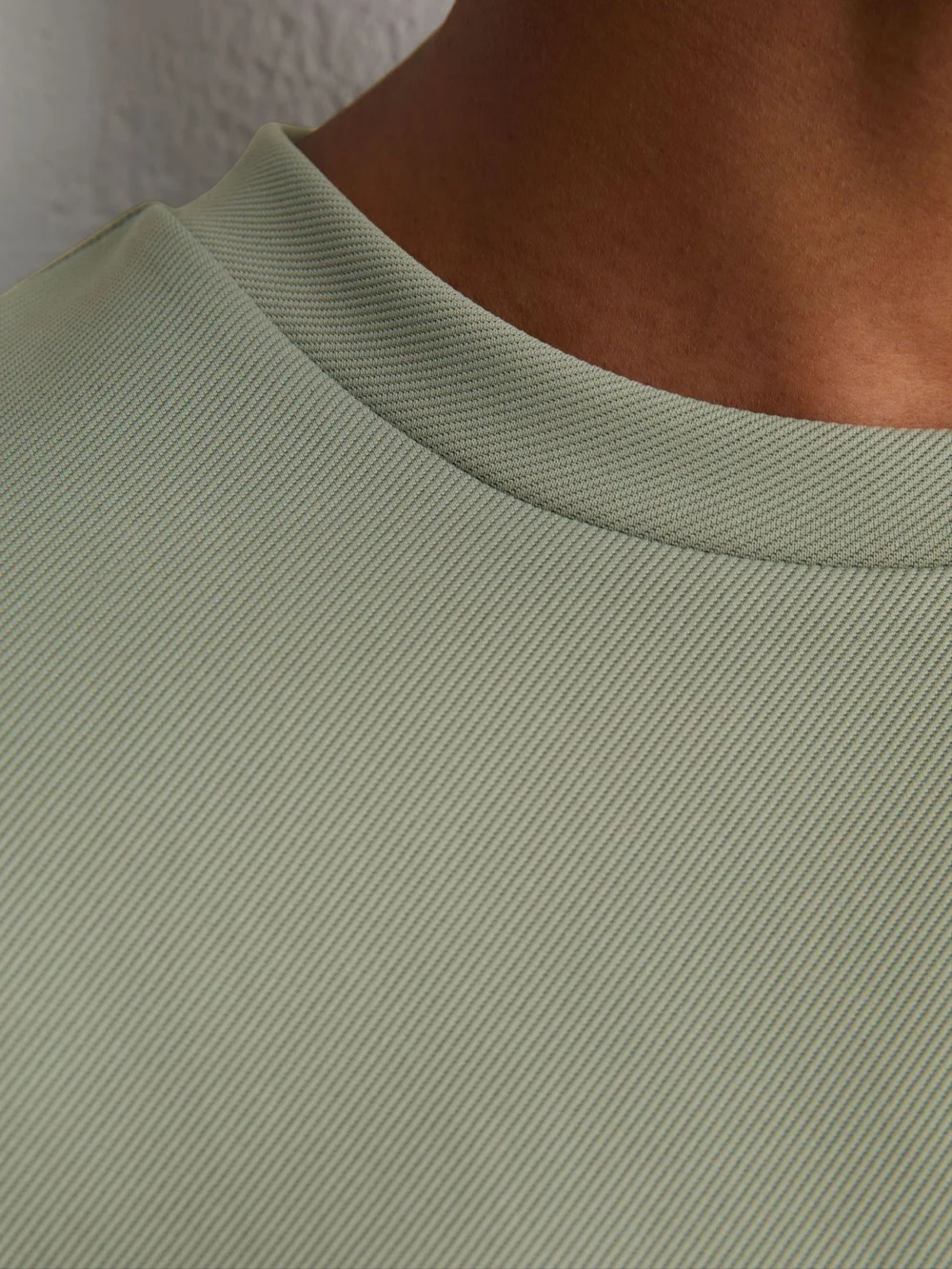 Reiss Sage Green R-flex Stretch-twill Modern-fit T-shirt, view 4