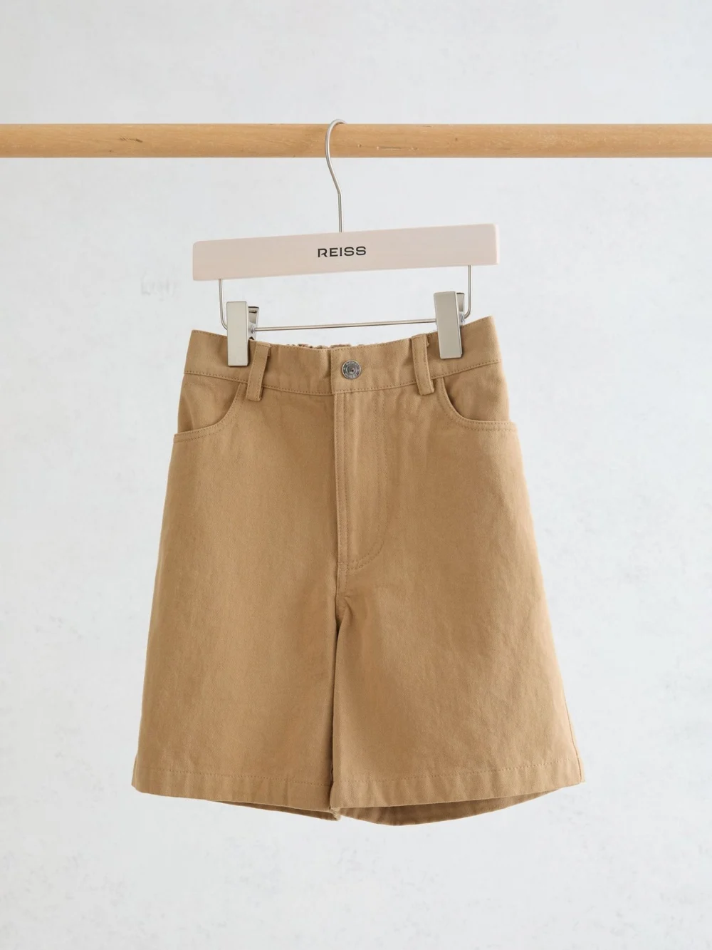 Reiss Sand 3-9 yrs Cotton Twill Bermuda Shorts, view 2
