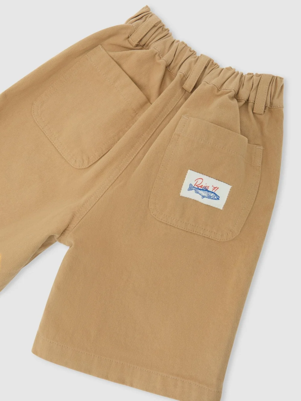 Reiss Sand 3-9 yrs Cotton Twill Bermuda Shorts, view 3