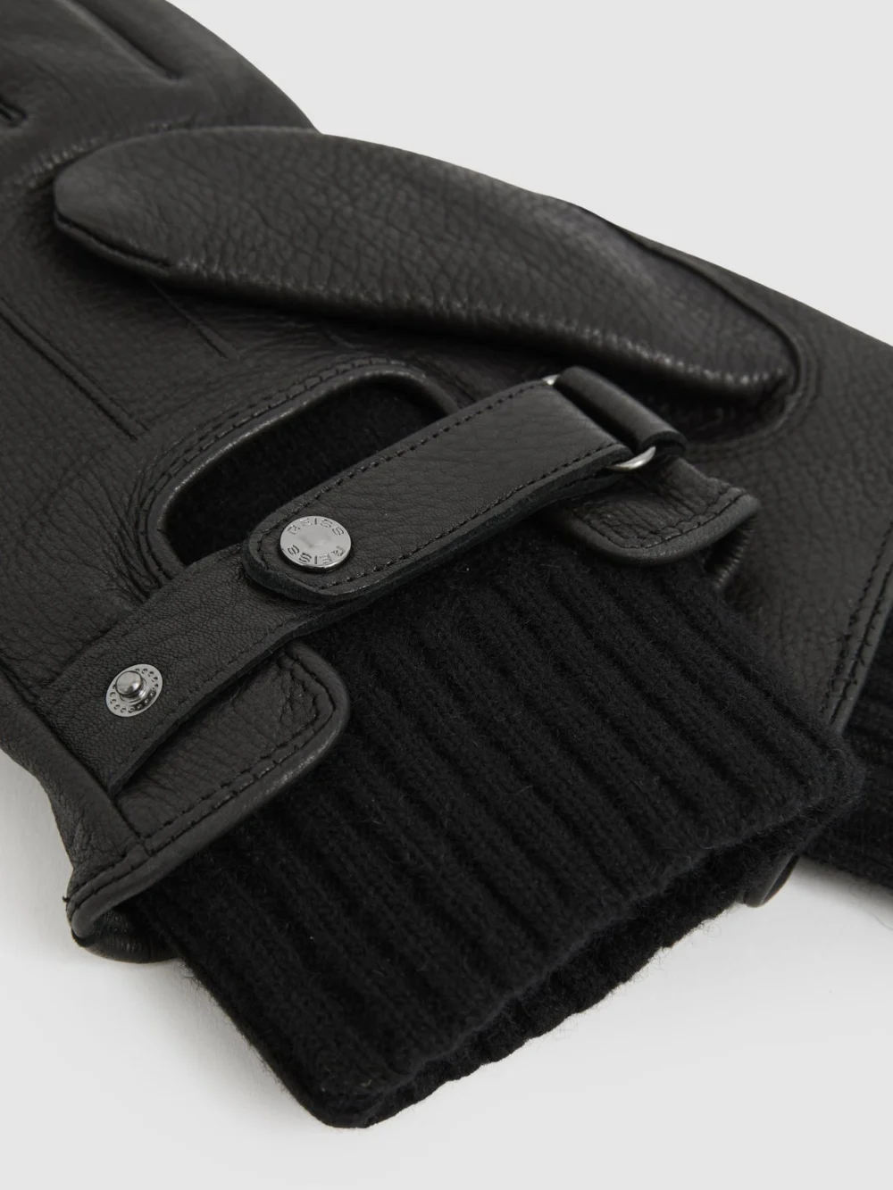 Reiss Sanford Gloves Leather Plain, view 3