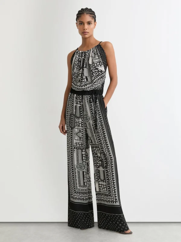 Reiss Scarf-print Wide-leg Jumpsuit