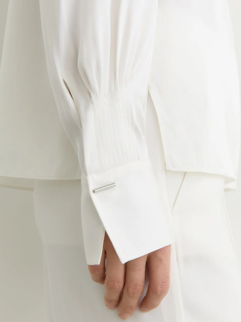 Reiss Silk-blend Open-collar Shirt, view 4