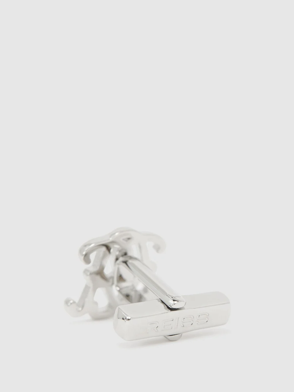 Reiss Silver Monogram Cufflinks,, view 3