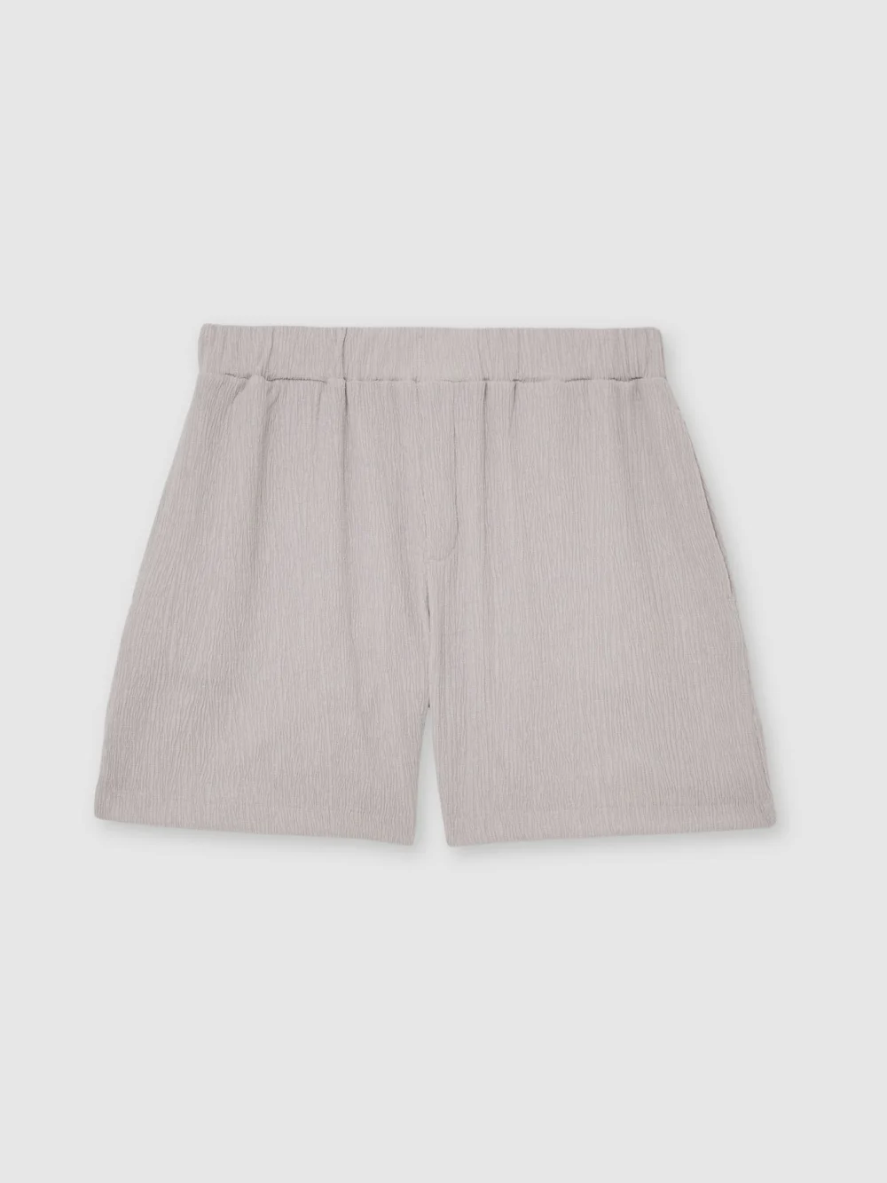 Reiss Silver Textured Drawstring Shorts, view 2