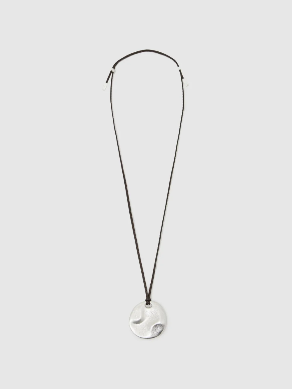 Reiss Silver Tone Large Cord Pendant Necklace,, view 2