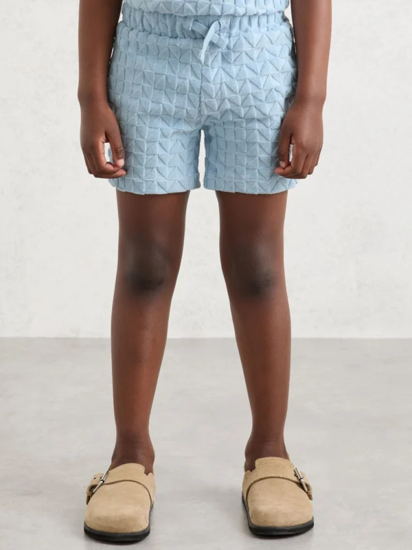 Reiss Soft Blue 9-13 yrs Textured Towelling Shorts