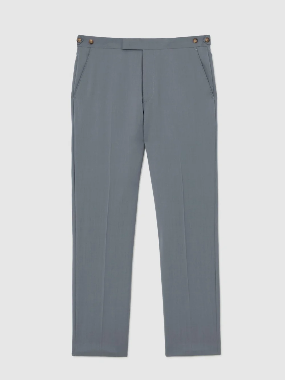 Reiss Soft Blue Classic Fit Virgin Wool Classic-fit Suit Trousers, view 2
