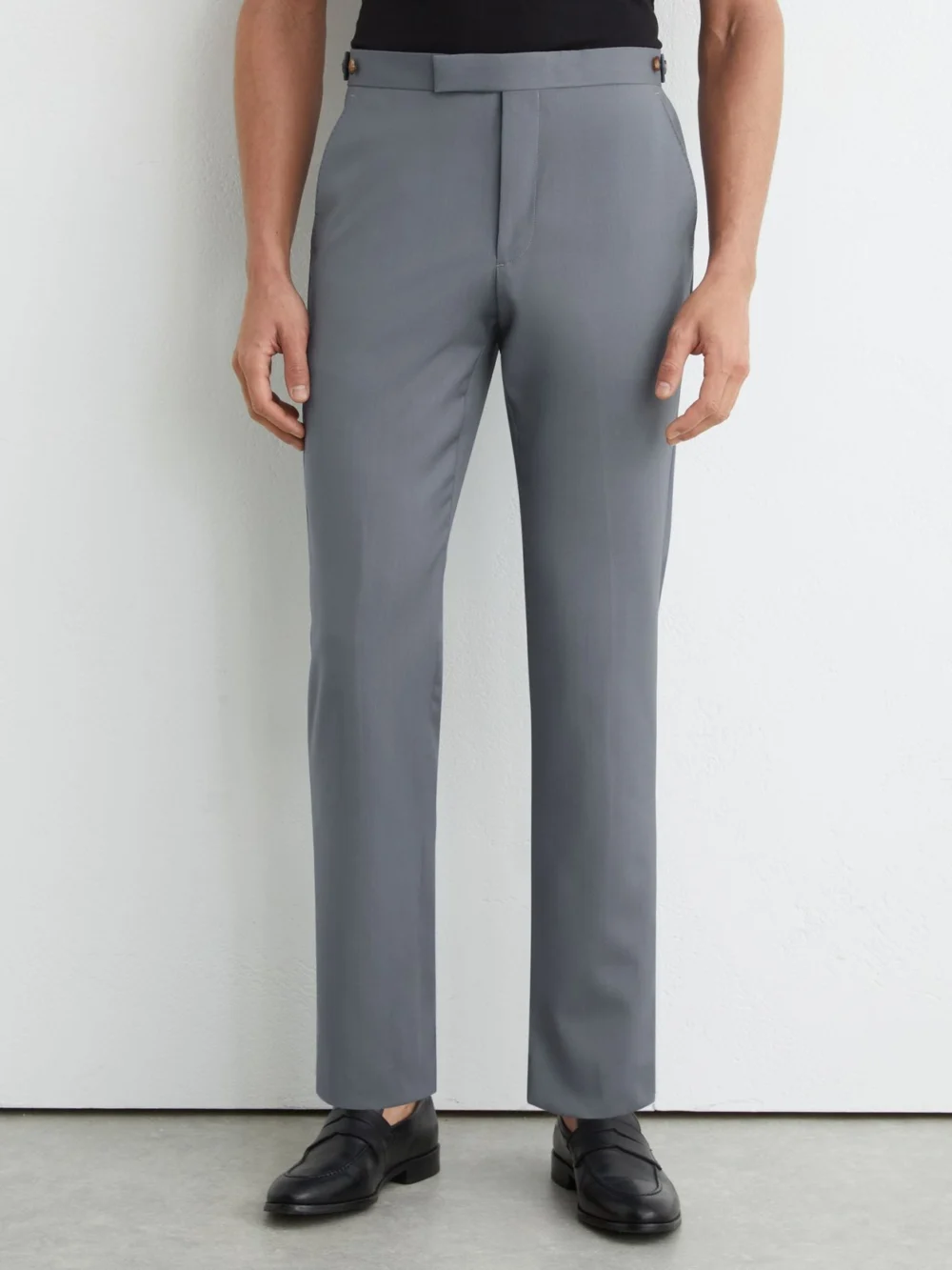 Reiss Soft Blue Classic Fit Virgin Wool Classic-fit Suit Trousers, view 3
