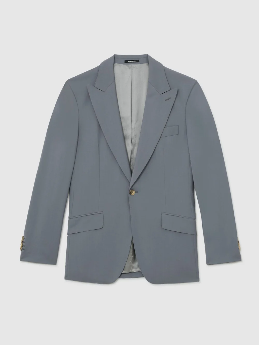 Reiss Soft Blue Classic Fit Virgin Wool Single-breasted Classic-fit Suit Blazer, view 2