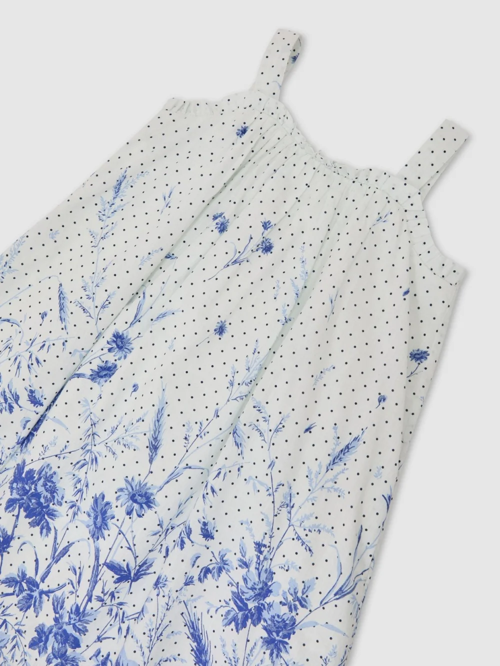 Reiss Solar Blue Print 9-13 yrs Cotton Floral-print Swing Dress, view 4